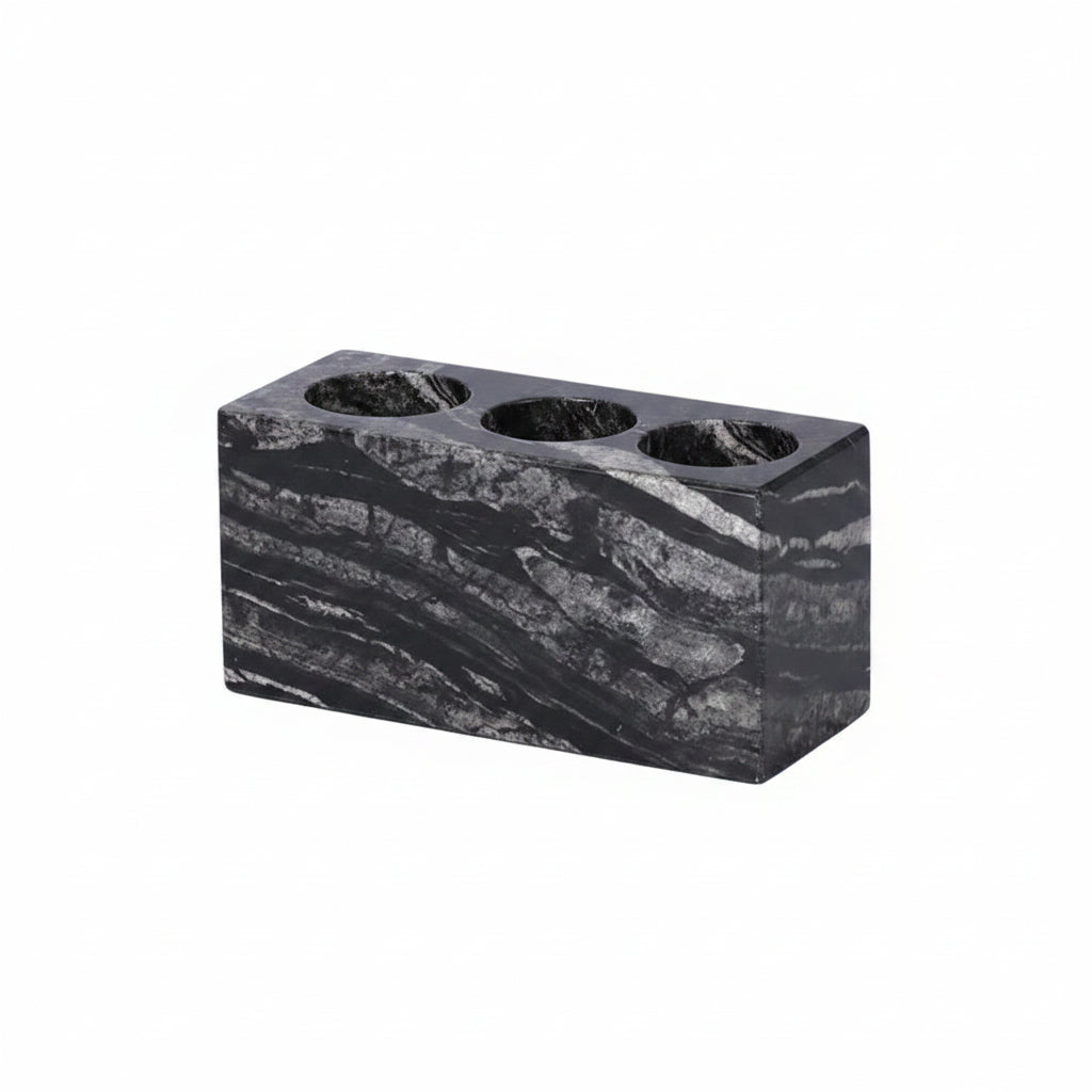 Ancient Wood Grain Natural Marble Toothbrush Holder