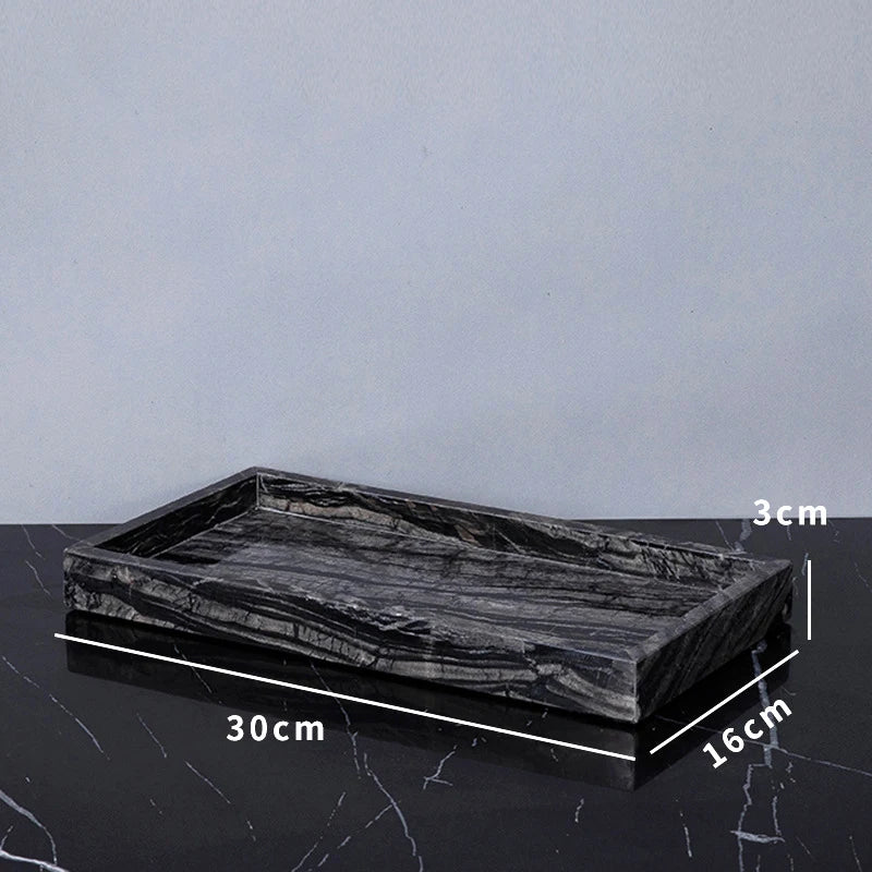 Ancient Wood Grain Natural Marble Vanity Trays