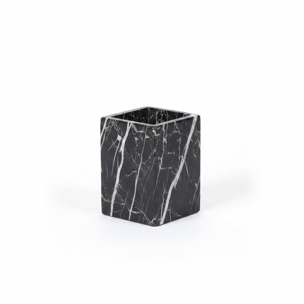 Ancient Wood Grain Natural Marble Toothbrush Holder