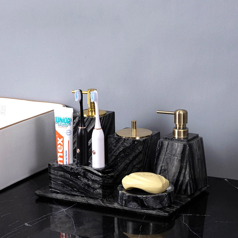 Ancient Wood Grain Natural Marble Soap Dish