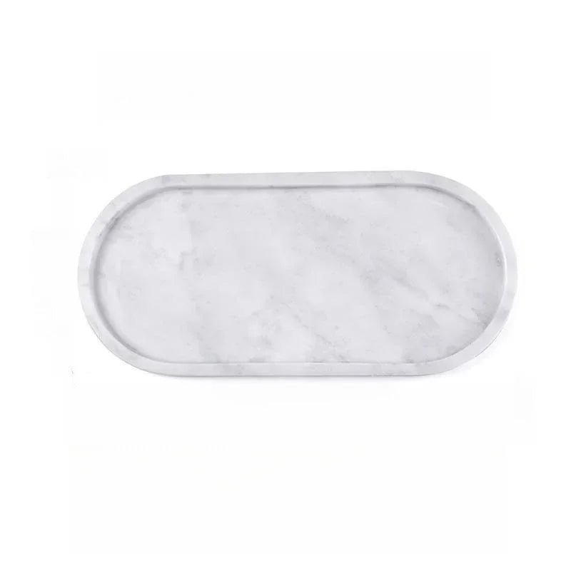Natural Stone Elliptical Decorative Tray
