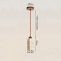 Natural Travertine & Wood Pendant Light