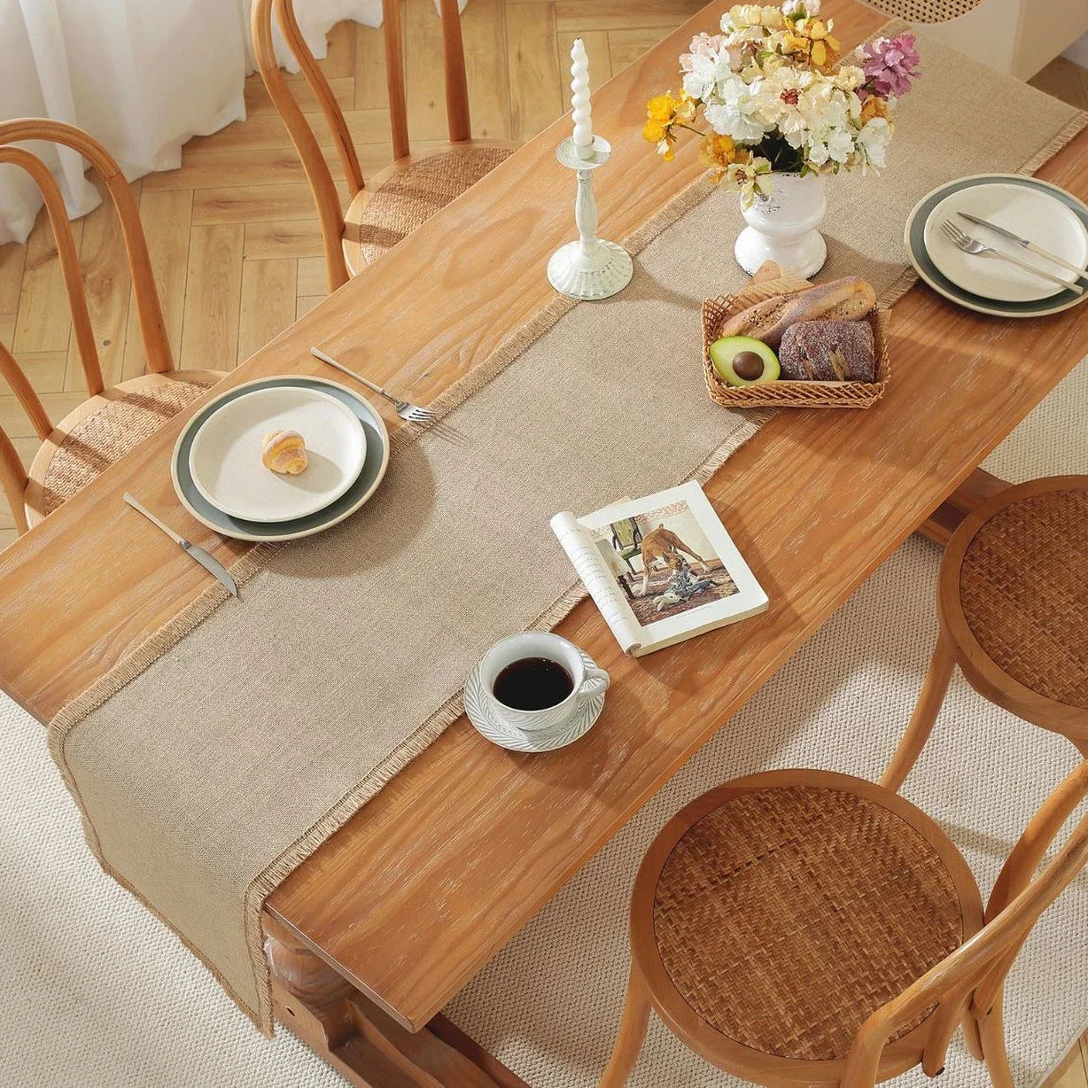 Natural Linen Table Runner