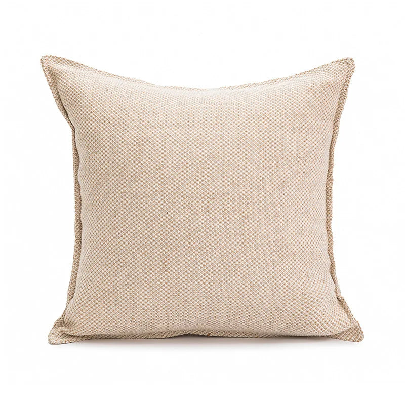 Embroidered Patchwork Cushion Cover – Textured Boho Accent Pillow
