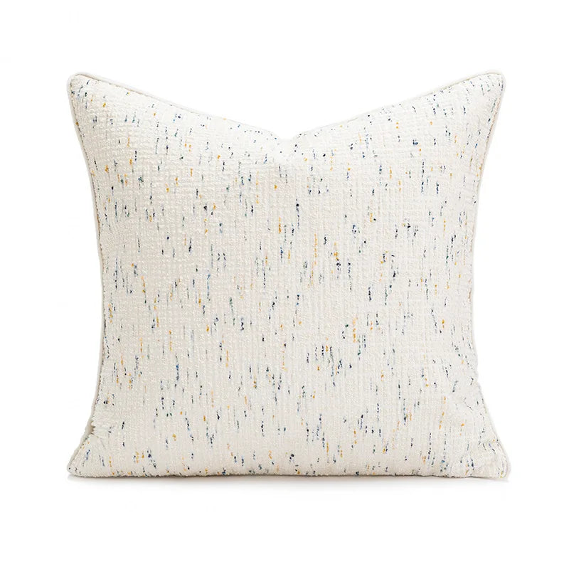 Embroidered Patchwork Cushion Cover – Textured Boho Accent Pillow