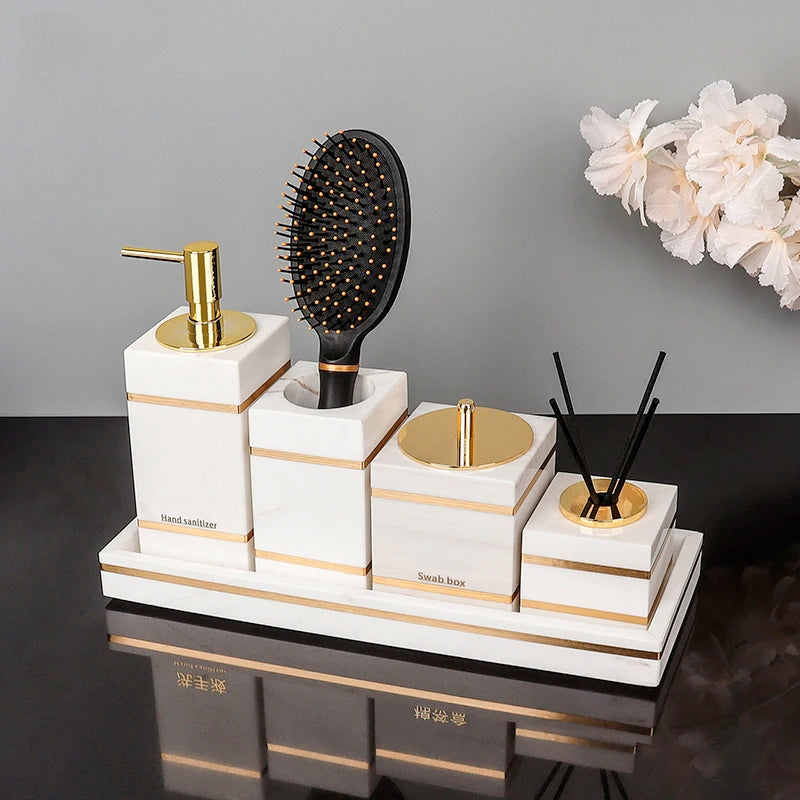 Volakas White Marble Reed Diffuser – Natural Stone Home Fragrance