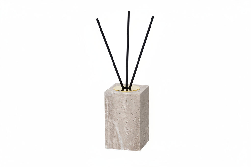 Gray Travertine Reed Diffuser – Luxury Bathroom & Home Decor