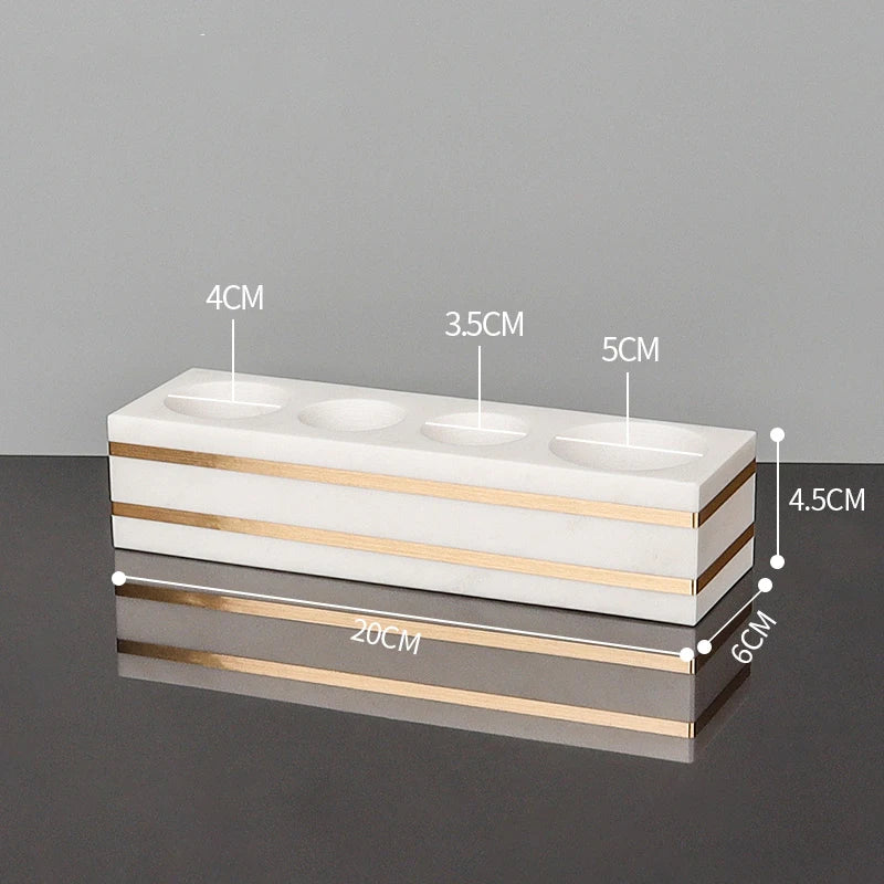 Volakas White Marble Toothbrush Holder Collection