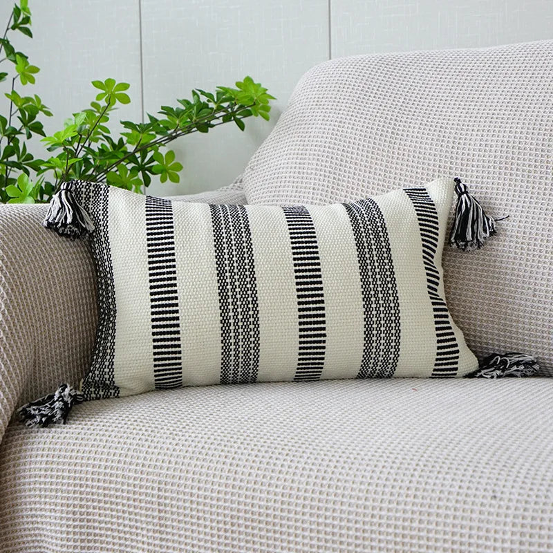 Tufted Geometric Cushion Cover – Modern Decorative Pillow