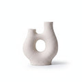 Minimalist White Ceramic Vase – Sculptural Home Decor