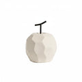 Geometric Ceramic Apple & Pear Sculptures | Modern Decorative Accent