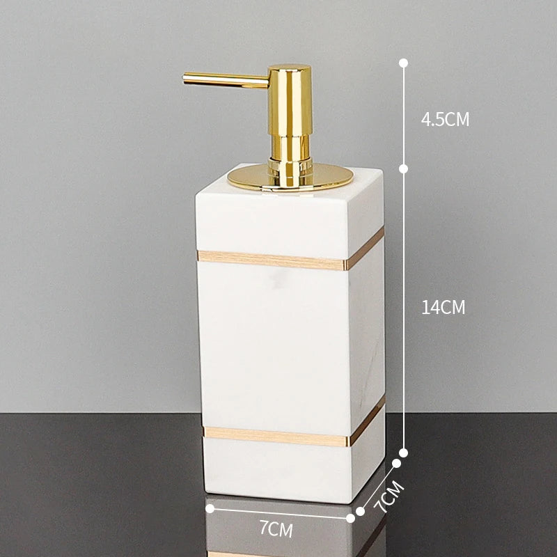 Volakas White Marble Soap Dispenser – Natural Stone Bathroom Decor