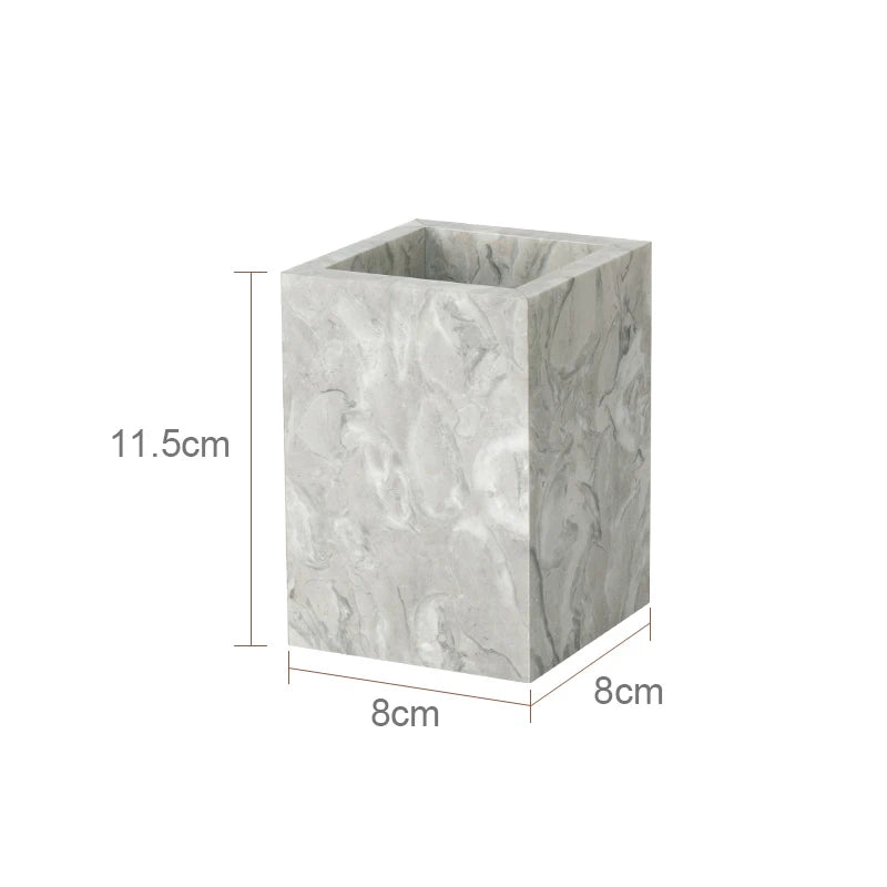 Square Marble Bathroom Tumbler