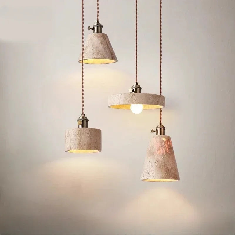 Natural Stone Pendant Light — Wabi-Sabi Collection