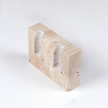 Natural Travertine Candle Holder – Wabi-Sabi Stone Decor