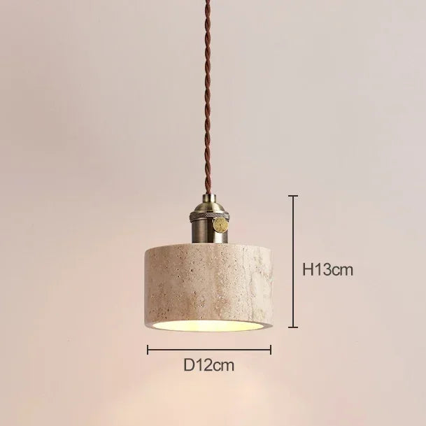 Natural Stone Pendant Light — Wabi-Sabi Collection