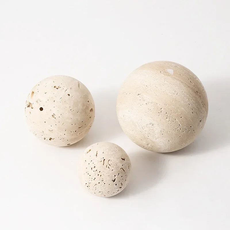 Natural Stone Sculptural Sphere