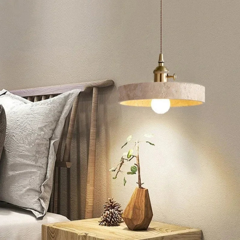 Natural Stone Pendant Light — Wabi-Sabi Collection