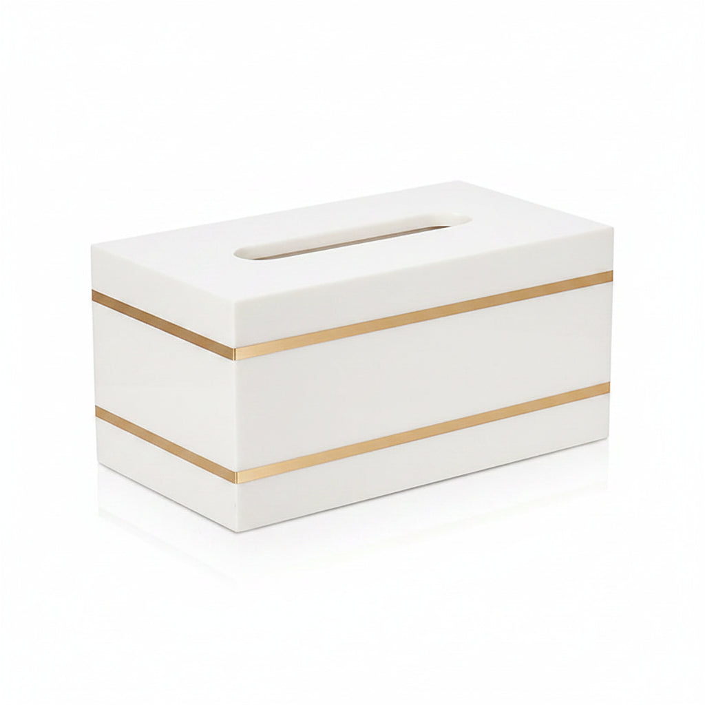 Volakas White Marble Tissue Box Covers