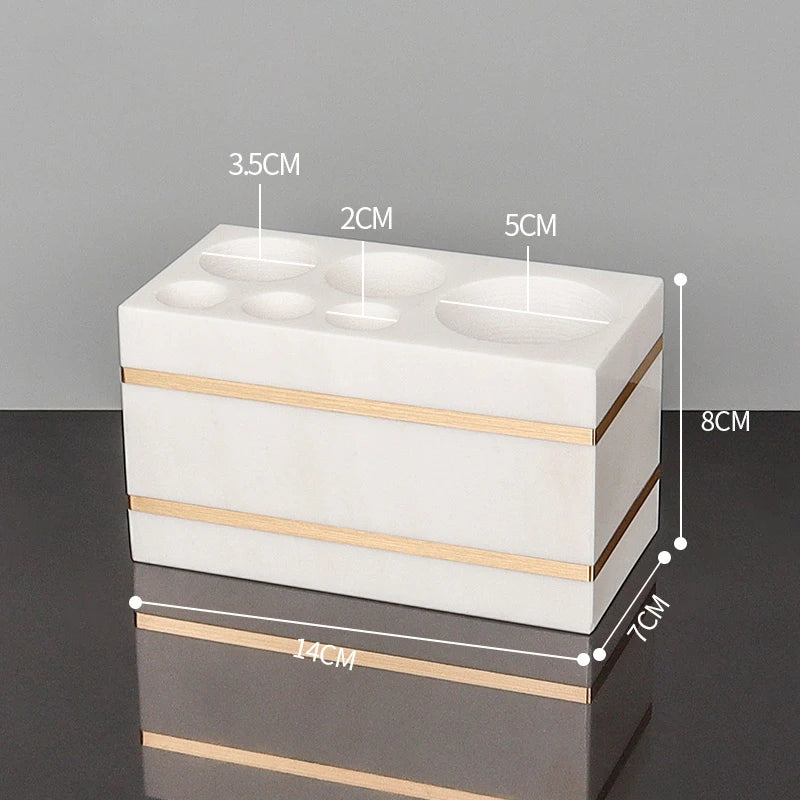 Volakas White Marble Toothbrush Holder Collection