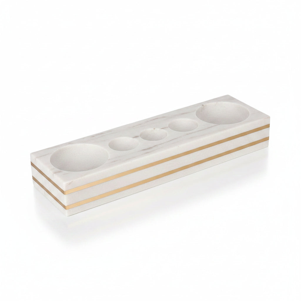 Volakas White Marble Toothbrush Holder Collection