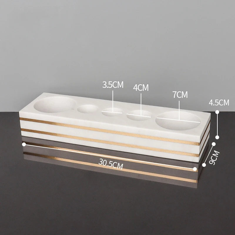 Volakas White Marble Toothbrush Holder Collection