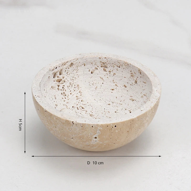 Natural Travertine Incense Holder – Wabi-Sabi Stone