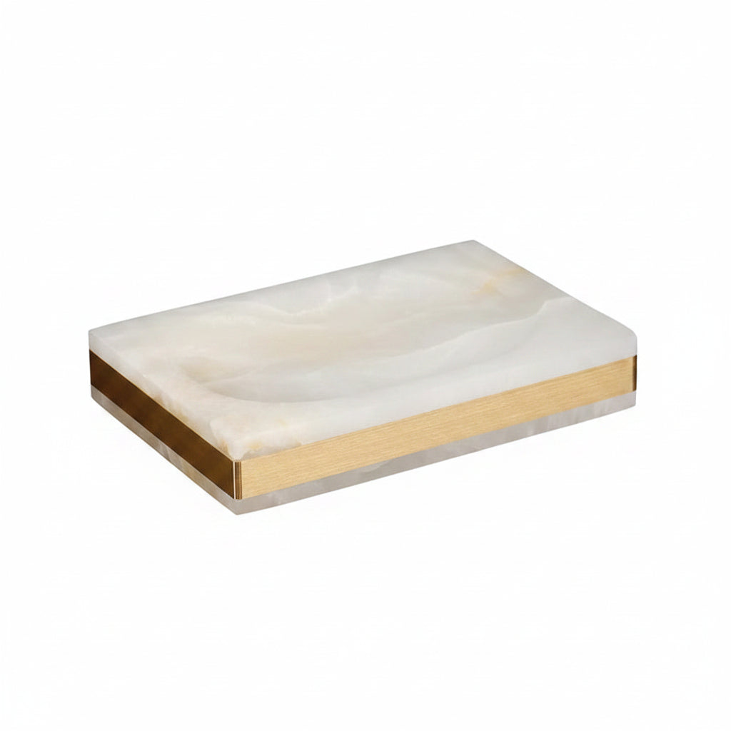 White Onyx Marble Soap Dish