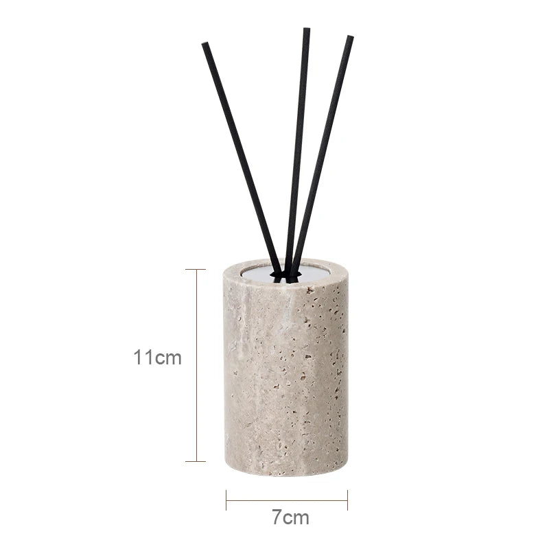 Gray Travertine Reed Diffuser – Luxury Bathroom & Home Decor