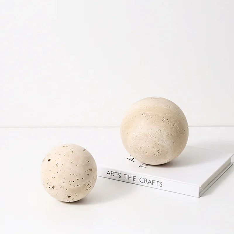 Natural Stone Sculptural Sphere