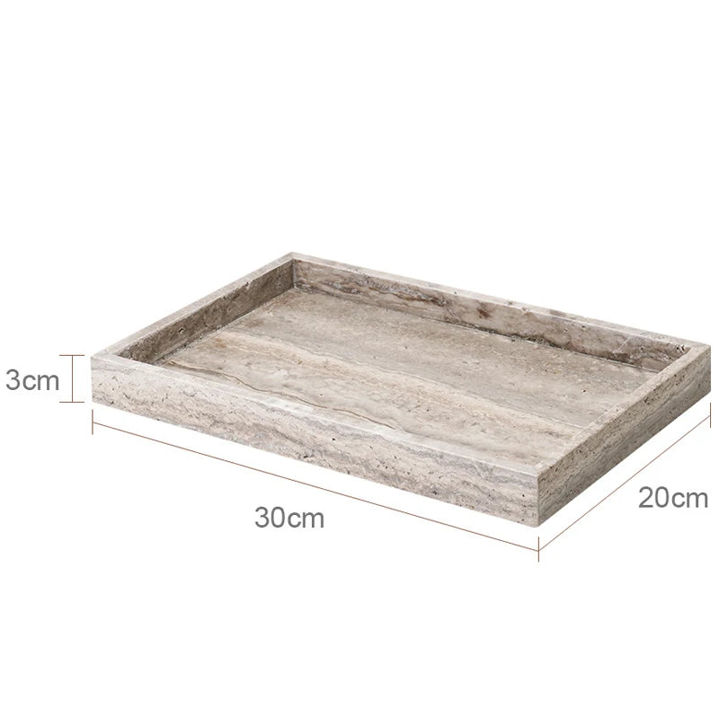 Gray Travertine Decorative Trays – Natural Stone Collection