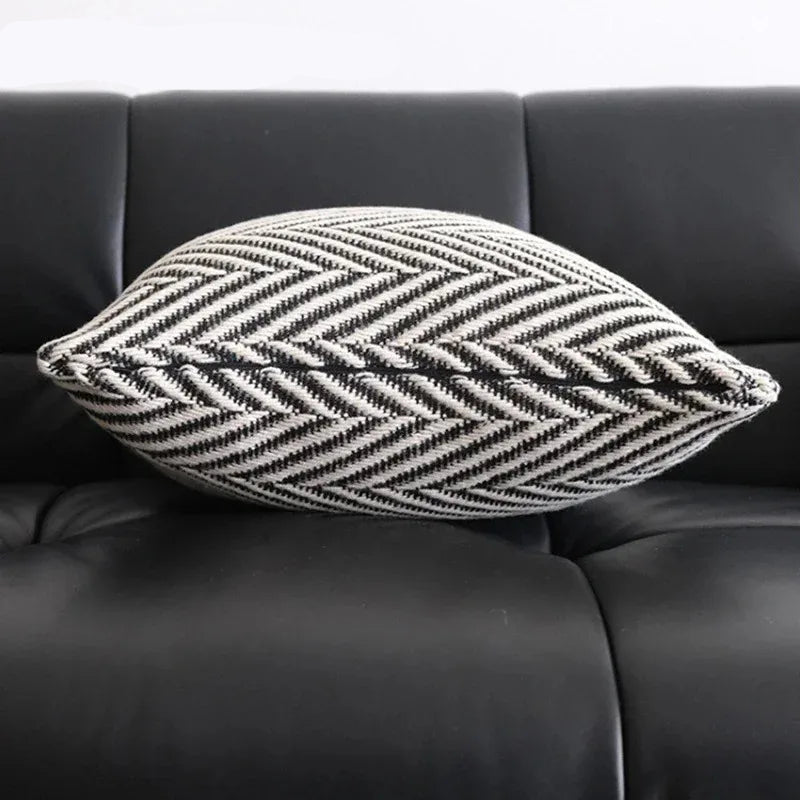Textured Chevron Cushion Cover – Modern Geometric Pillowcase