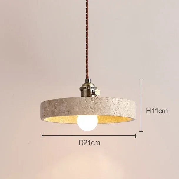 Natural Stone Pendant Light — Wabi-Sabi Collection