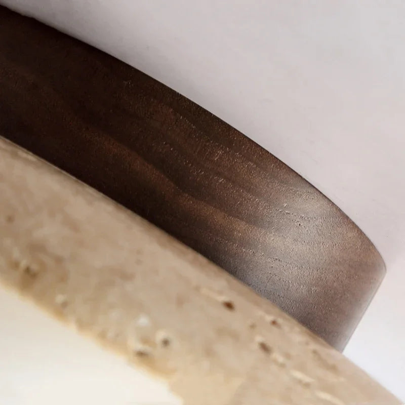Lámpara de Techo de Travertino Natural | Diseño Moderno y Minimalista para Interior