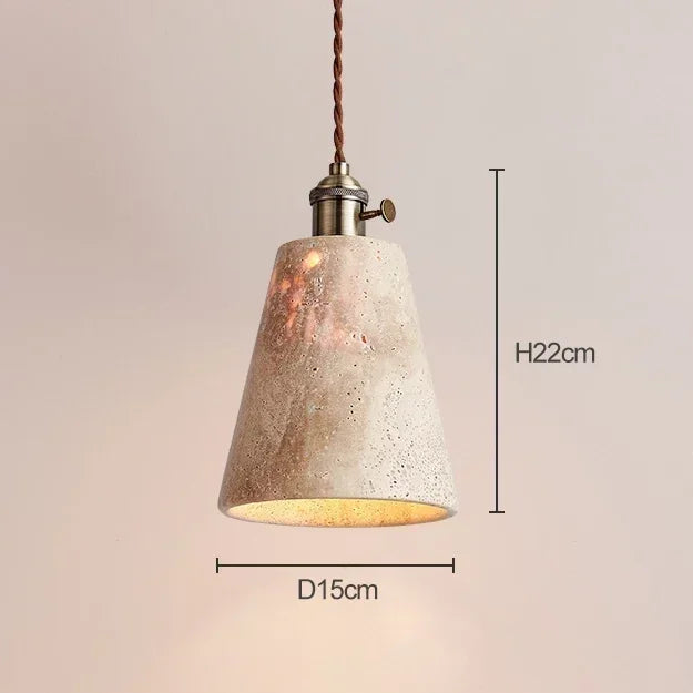 Natural Stone Pendant Light — Wabi-Sabi Collection