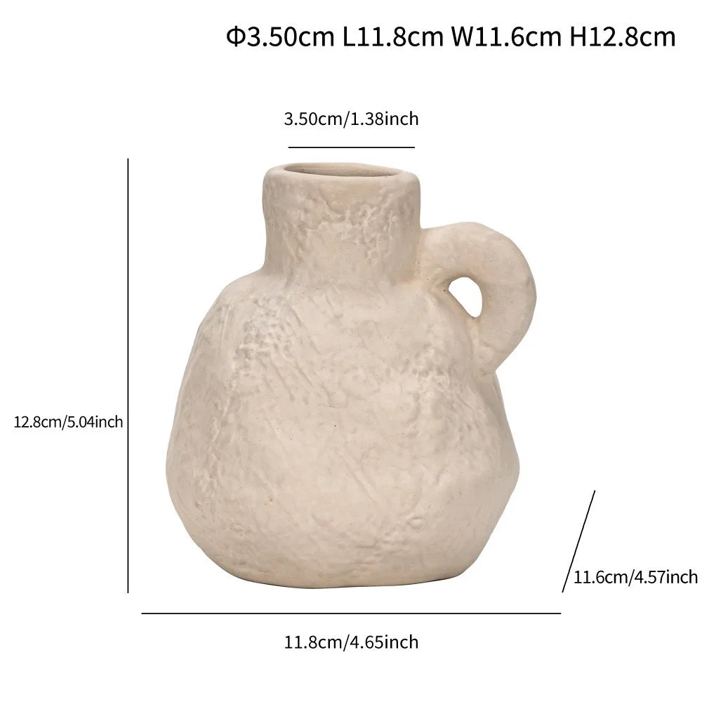 Textured Ceramic Sculptural Vase – Modern Natural Decor