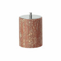Red Travertine Cotton Swab Jar – Luxury Bathroom Decor