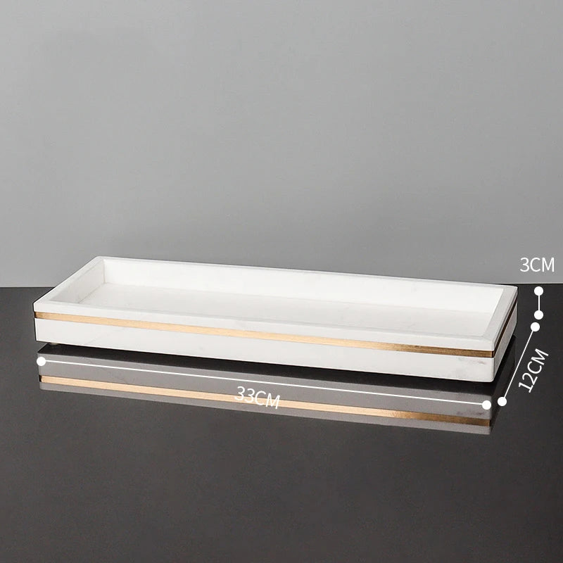 Volakas White Marble Decorative Trays – Natural Stone Collection
