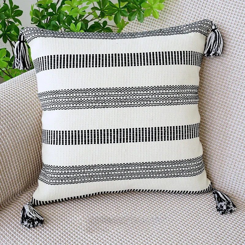 Tufted Geometric Cushion Cover – Modern Decorative Pillow