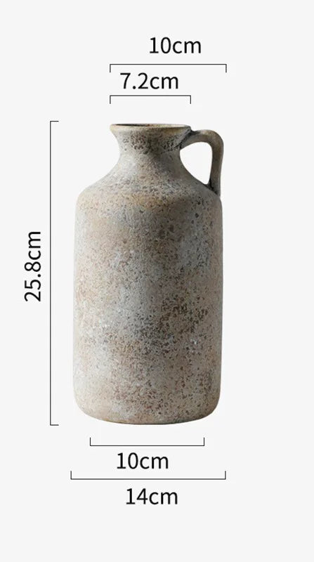 Wabi-Sabi Ceramic Vase – Handmade Minimalist Home Decor
