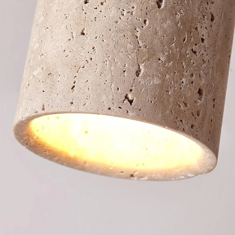 Lámpara de Techo de Travertino Natural | Diseño Moderno y Minimalista para Interior