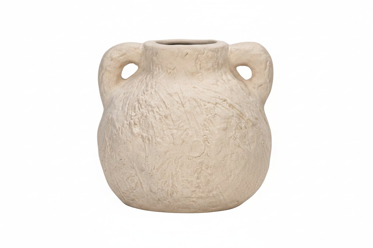 Textured Ceramic Sculptural Vase – Modern Natural Decor