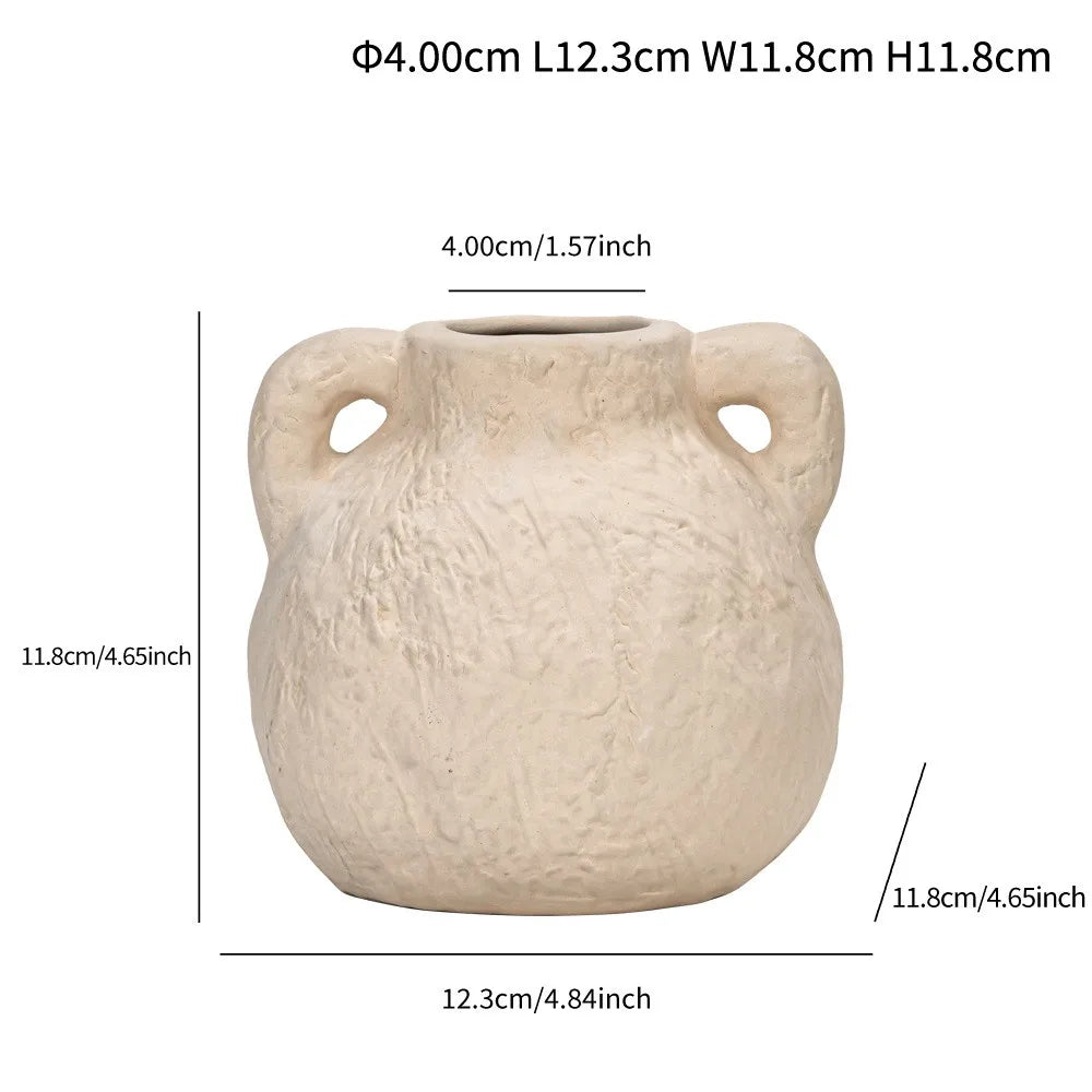 Textured Ceramic Sculptural Vase – Modern Natural Decor