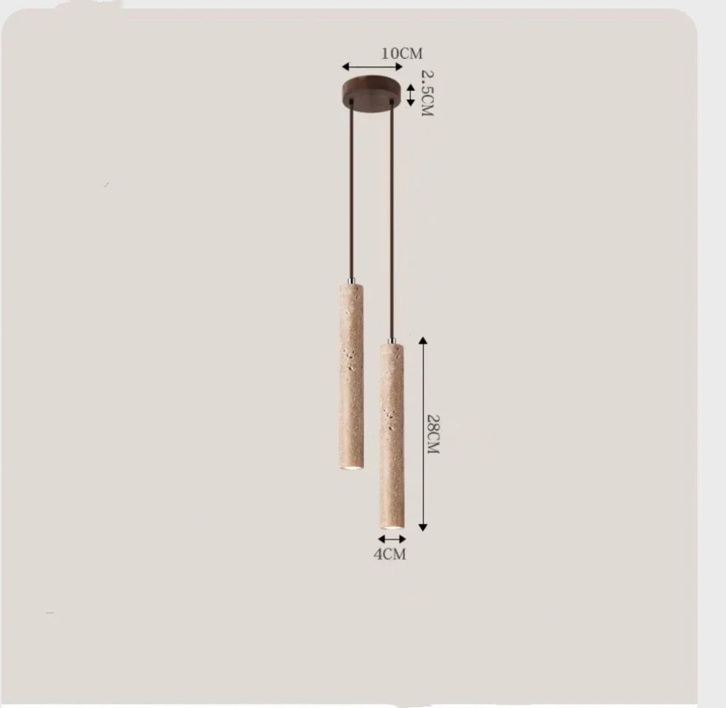 Lámpara Colgante Minimalista de Piedra Natural