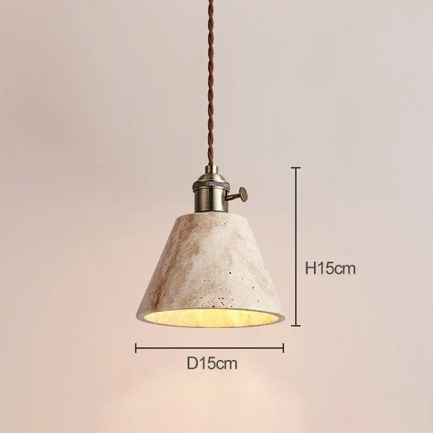 Natural Stone Pendant Light — Wabi-Sabi Collection