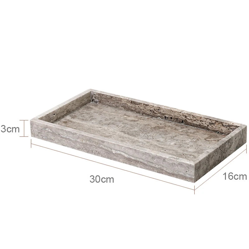 Gray Travertine Decorative Trays – Natural Stone Collection