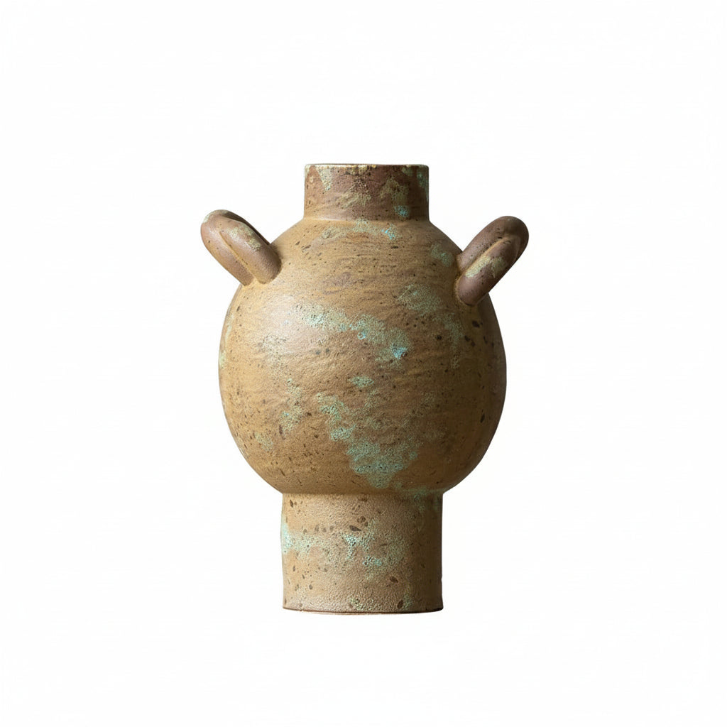 Rustic Wabi-Sabi Ceramic Vase – Textured Vintage Home Decor
