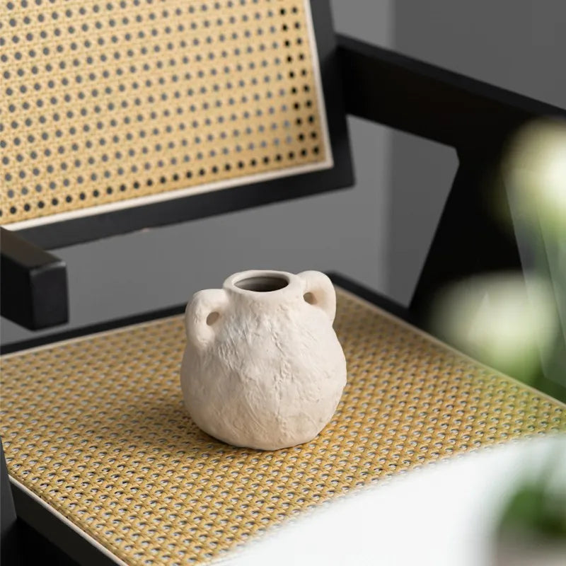 Textured Ceramic Sculptural Vase – Modern Natural Decor