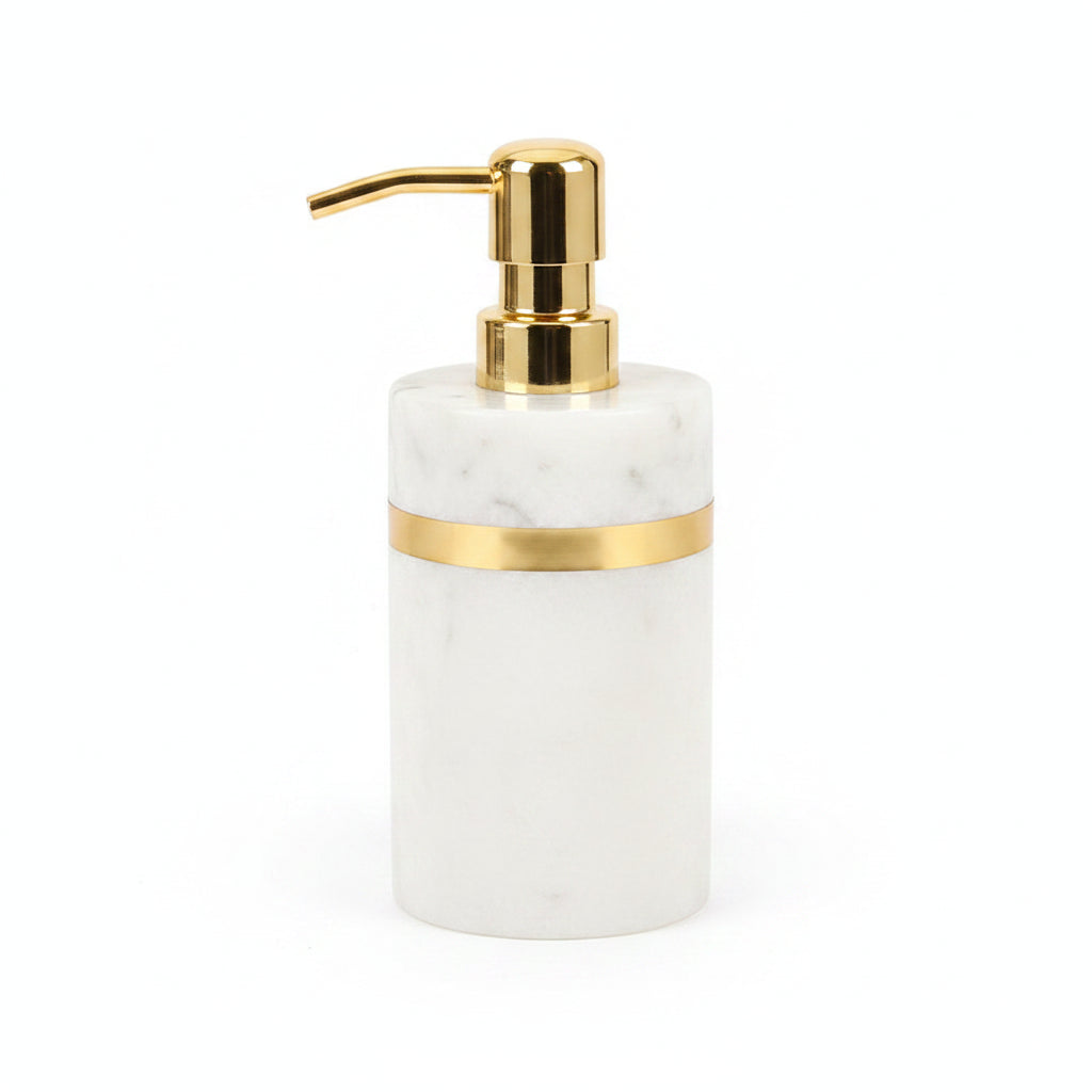 White Onyx Marble Soap Dispenser
