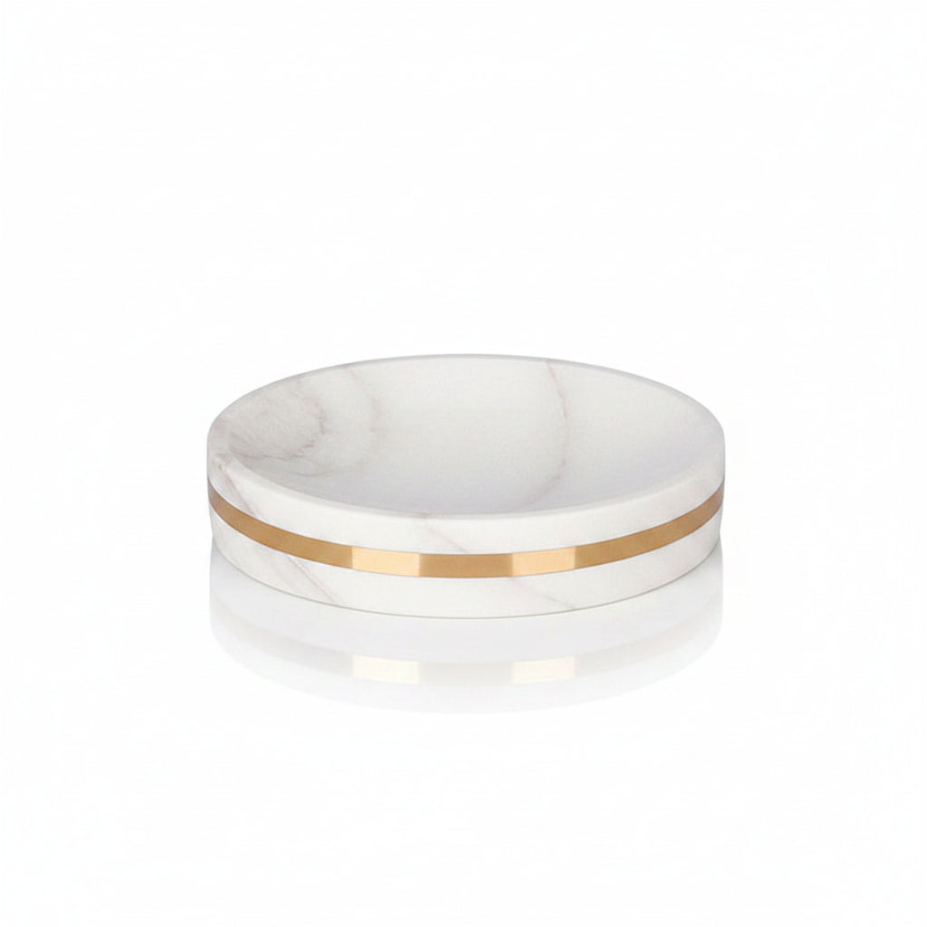 Volakas White Marble Soap Dish – Natural Stone Bathroom Decor